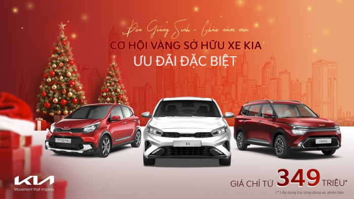 Đón Giáng Sinh, Chào Năm Mới Với Cơ Hội Vàng Sở Hữu Xe Kia